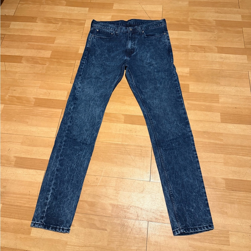 Levi's Vintage Stone Acid Bleach Distressed Faded HIGH WAIST Skinny Jeans 34